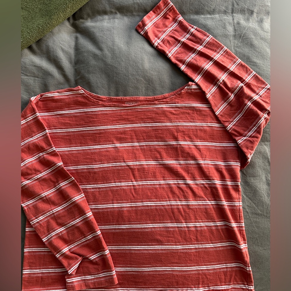 Pendleton Striped top - red with white stripes L 100% cotton